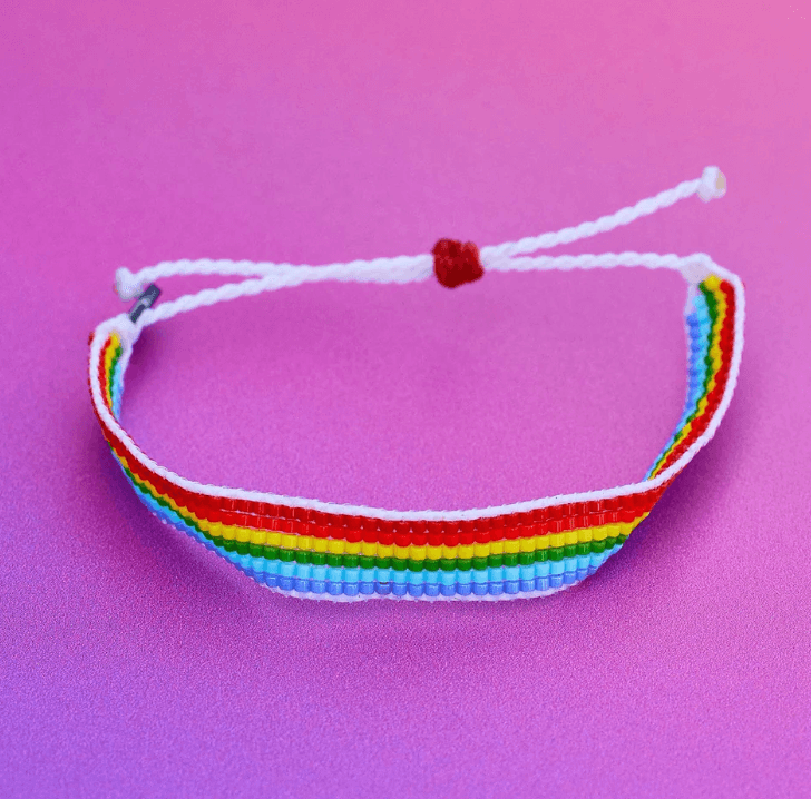 Pura Vida Woven Rainbow Bead Bracelet - For the love, LV