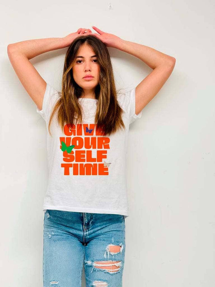 Self Time Basic T-Shirt - For the love, LV