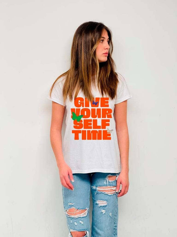 Self Time Basic T-Shirt - For the love, LV