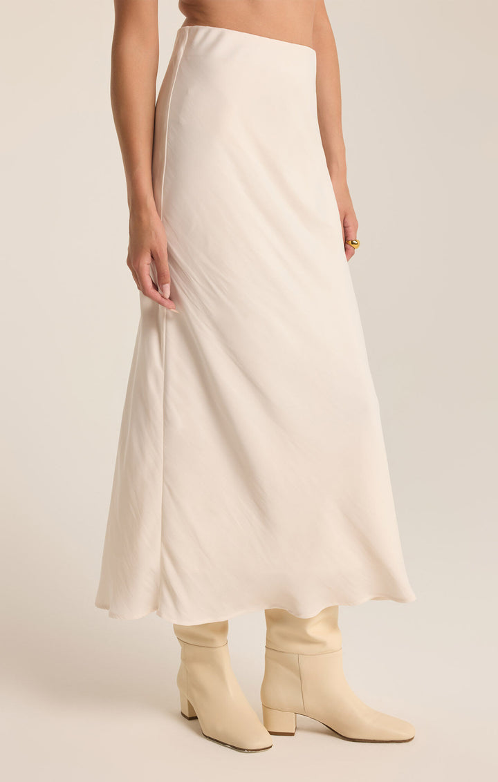 Z Supply Europa Poly Sheen Skirt - Sea Salt