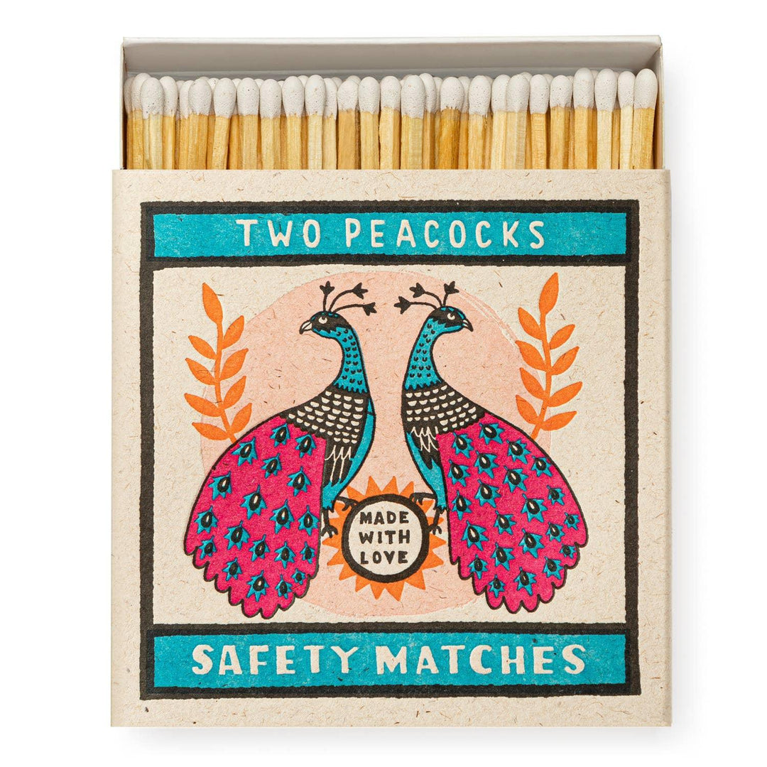 Two Peacocks Square Matchbox - For the love, LV