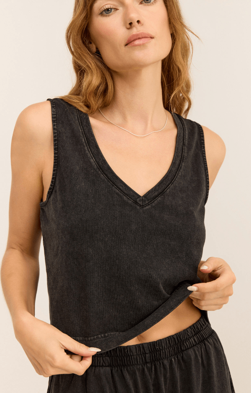 Z Supply Clothing Z Supply Sloane V-Neck Top Black