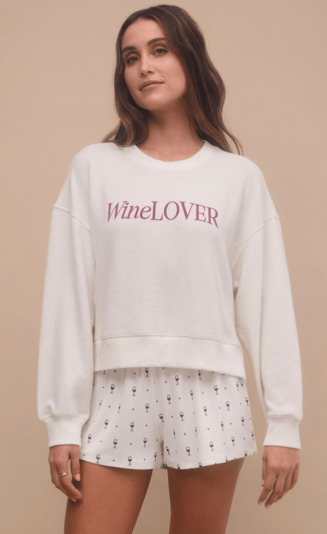 Z Supply Sweatshirt Z Supply Wine Lover Top