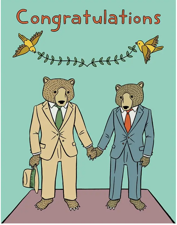 The Found- Bears Gay Wedding Card